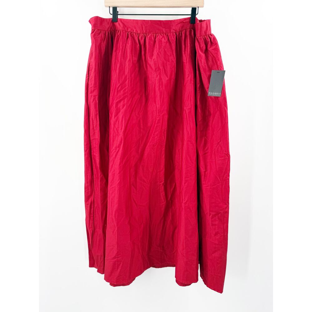 ELOQUII Skirt Women's Size 16 NWT Full A-Line Midi holiday evening occasion plus - Picture 2 of 12